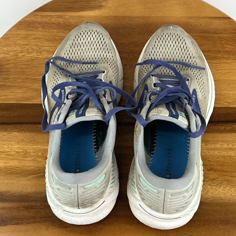 Womens Brooks Adrenaline GTS 22 Gray Athletic Running Shoes‎ Sneakers Size 7.5 B